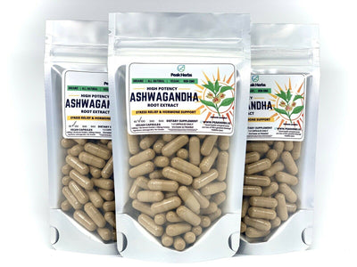 Organic Ashwagandha Capsules - 5000mg High Potency 10x Stress Relief Hormone Support